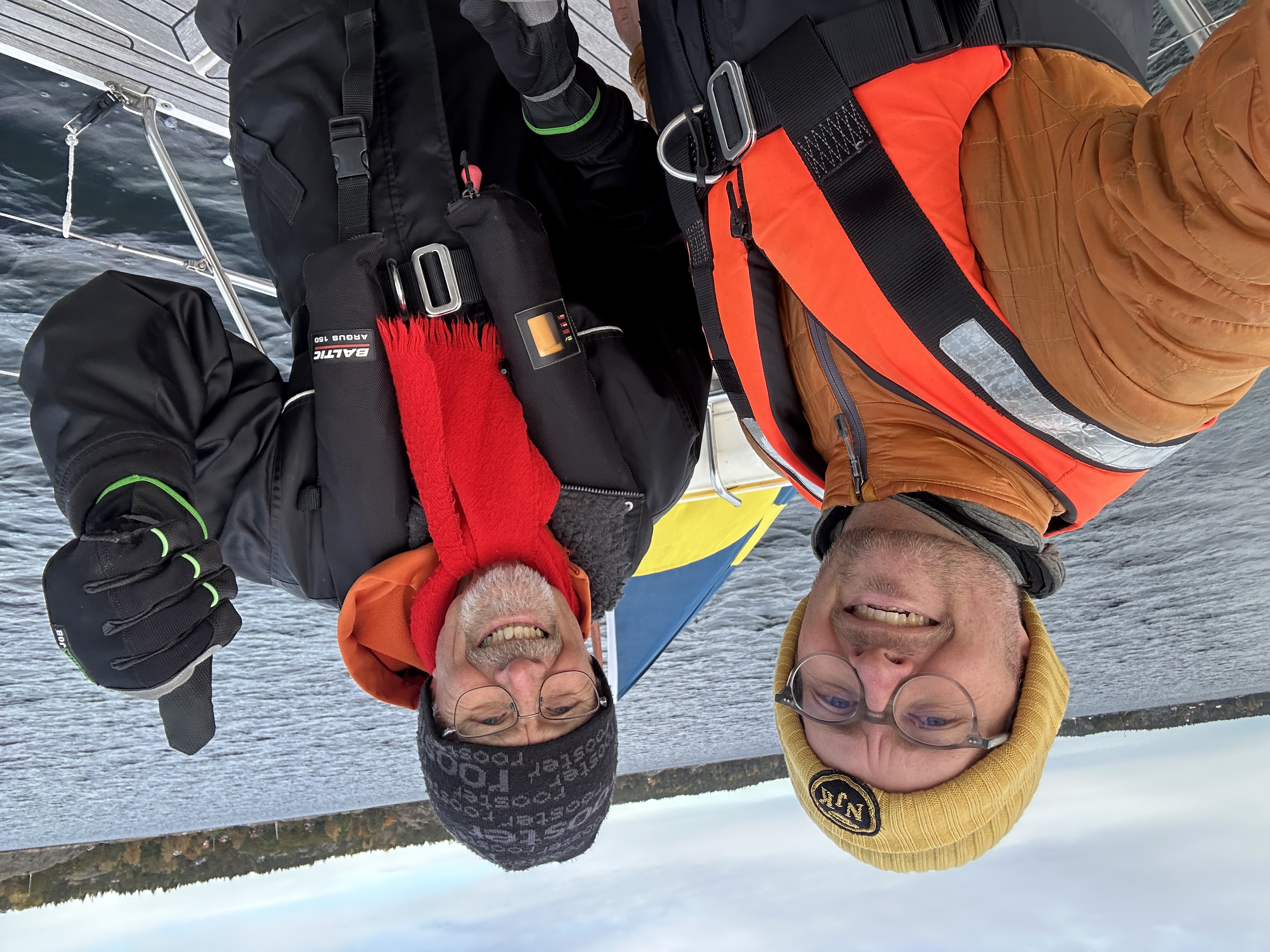 Marcus and Arne out on the water for the last sail of 2024