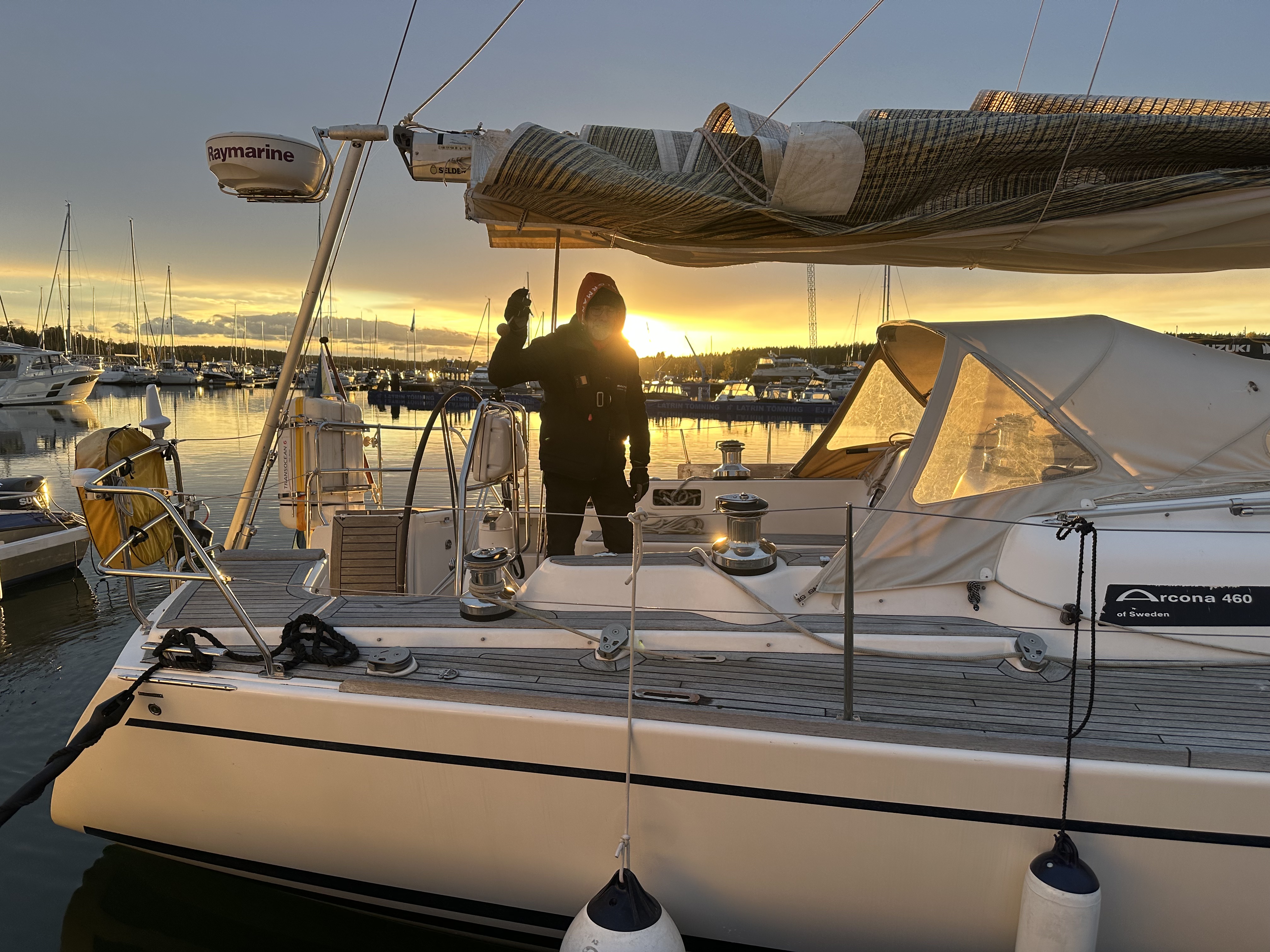 The mainsail filling in good breeze