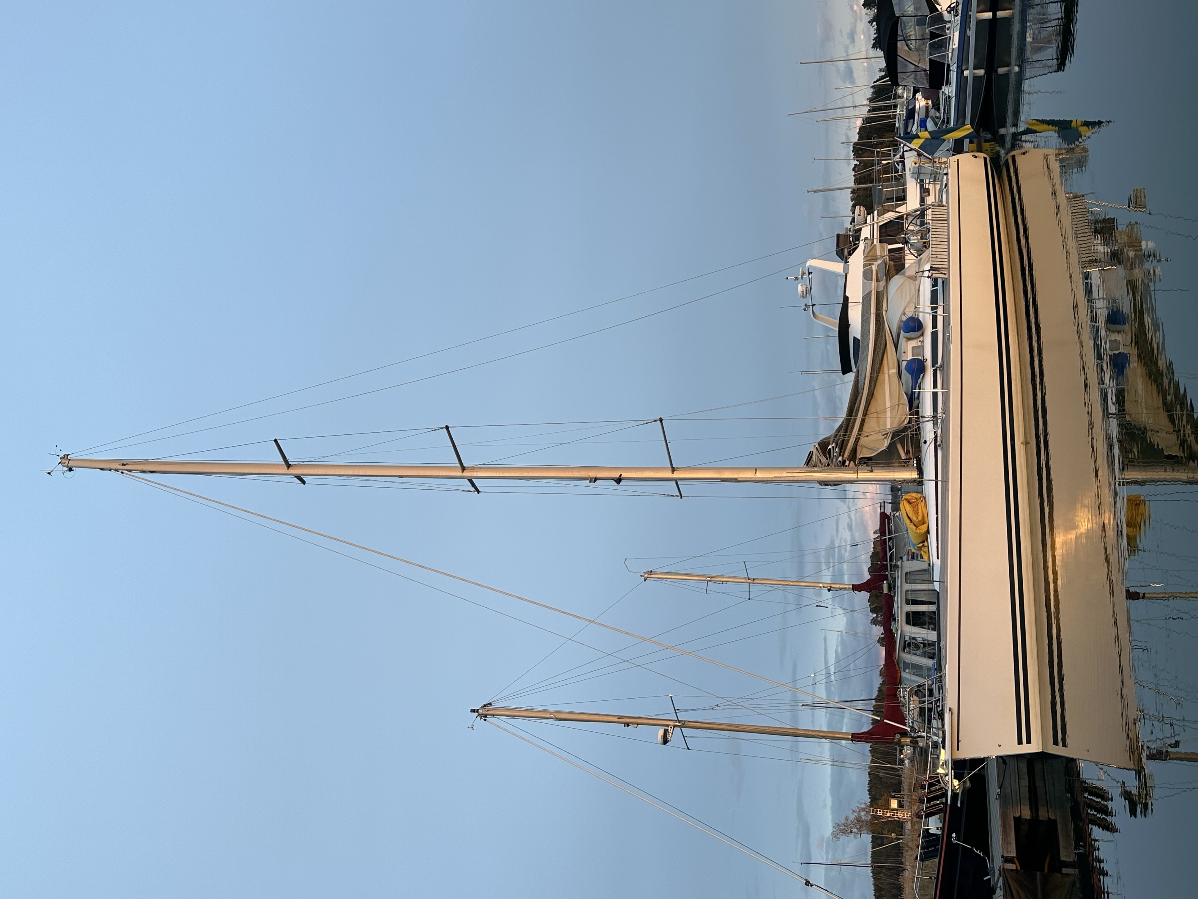 Iris at the dock as twilight falls