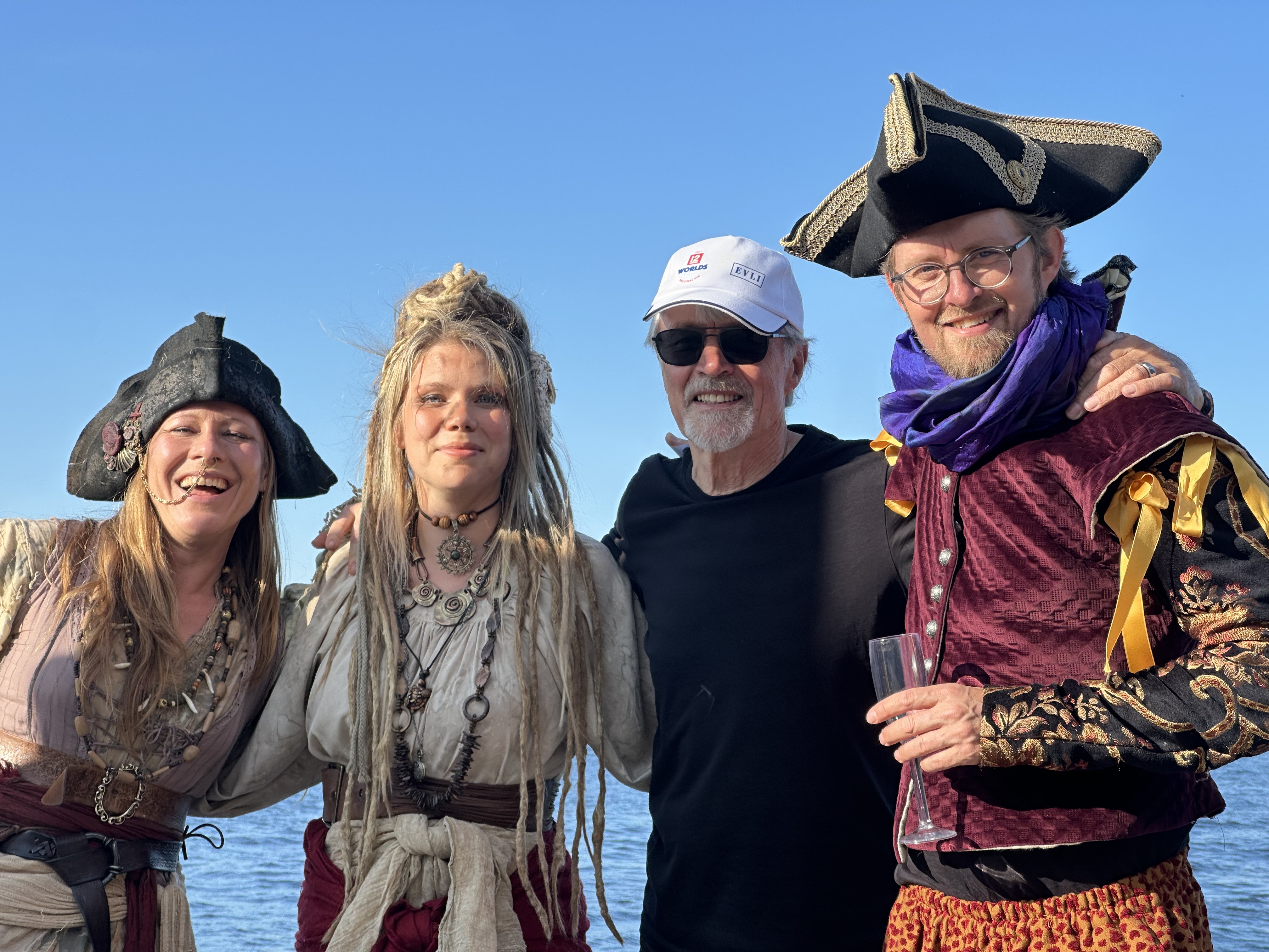 The pirates up close, ready for the ritual