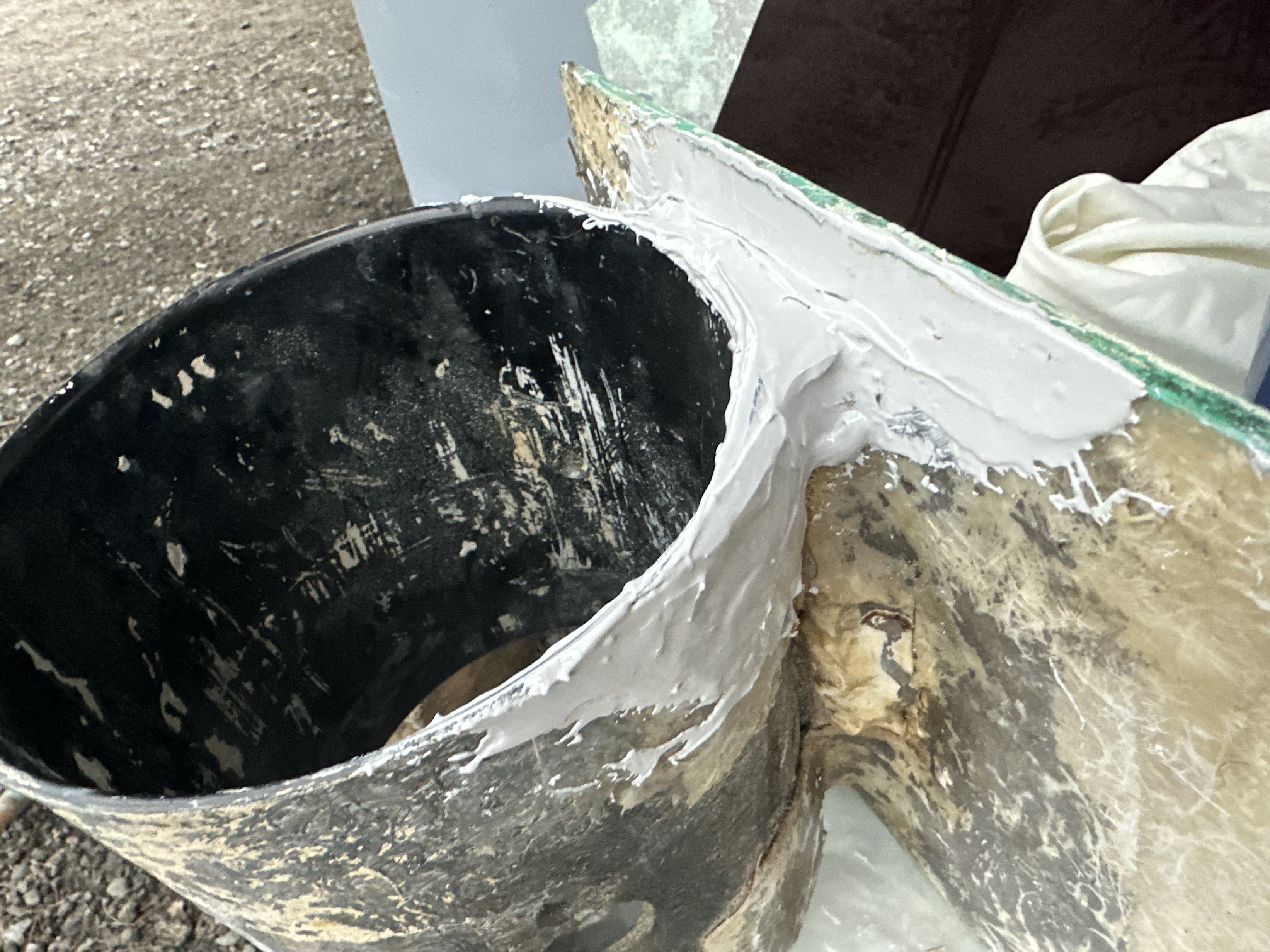 Marcus working on the bow thruster